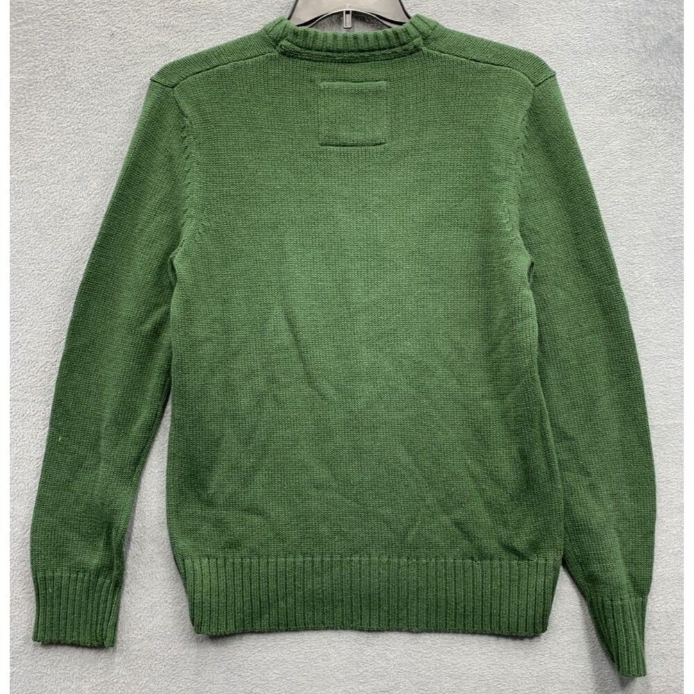 Aeropostale Pullover Sweaters Mens 1987 Rib Knit Embroidered Green Size Medium - Picture 4 of 15